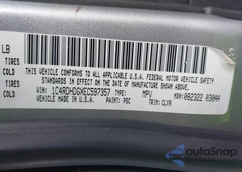 2014 Dodge Durango Limited from USA, damaged, VIN 1C4RDHDGXEC597357